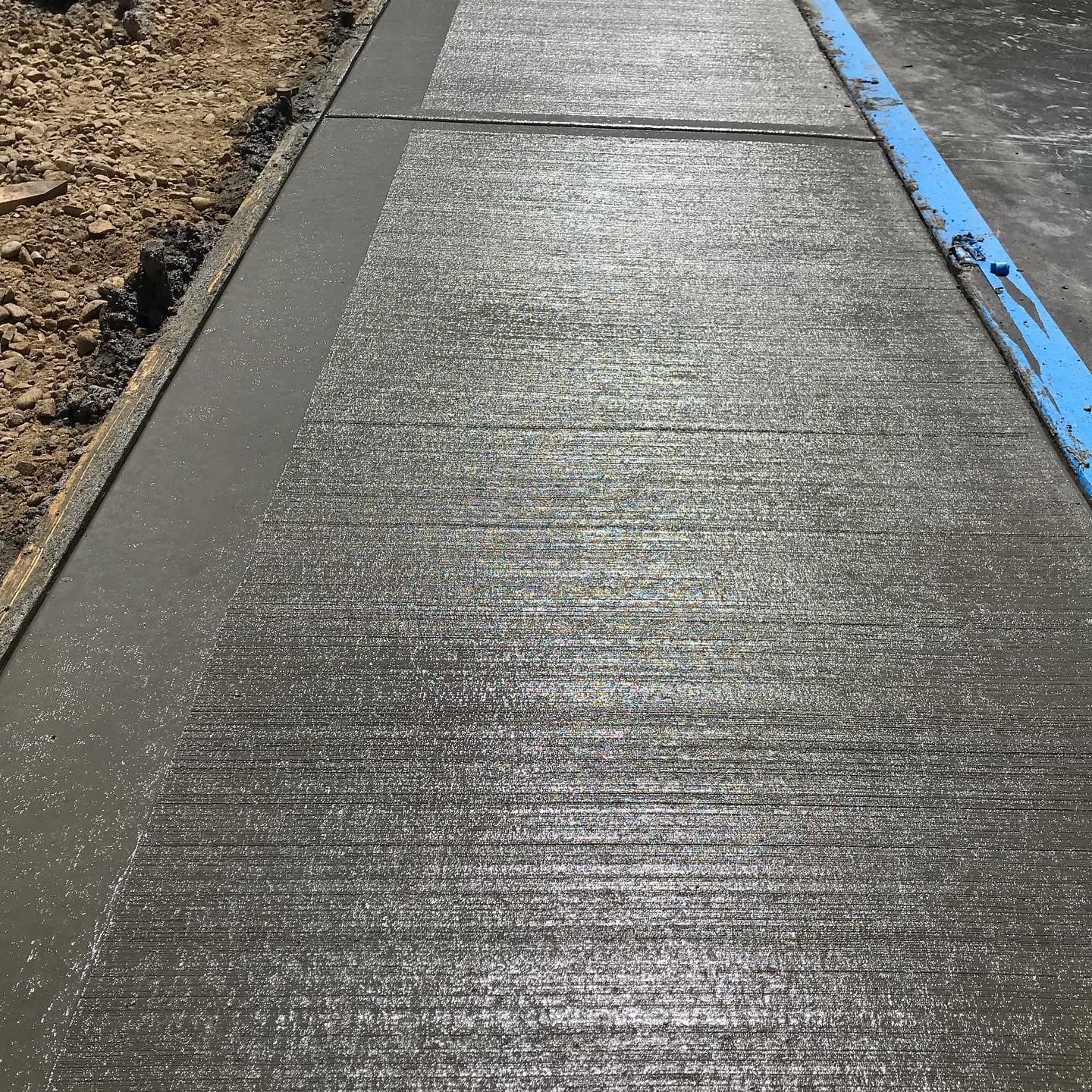 Concrete placement and formwork in progress